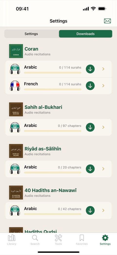 Audio downloads for offline listening