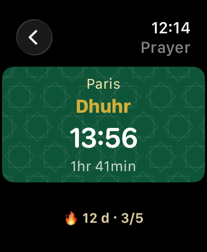 Prayer times on your wrist