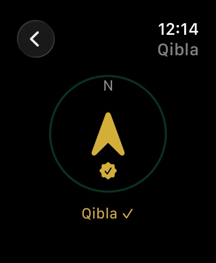 Qibla compass on Apple Watch